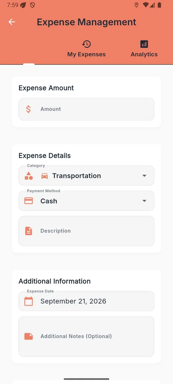 Expense entry